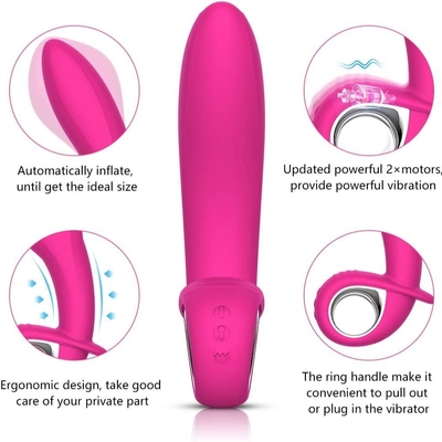 Inflatable गुदा थरथानेवाला योनि संभोग वाइब्रेटर पुरुषों प्रोस्टेट मालिश बट प्लग